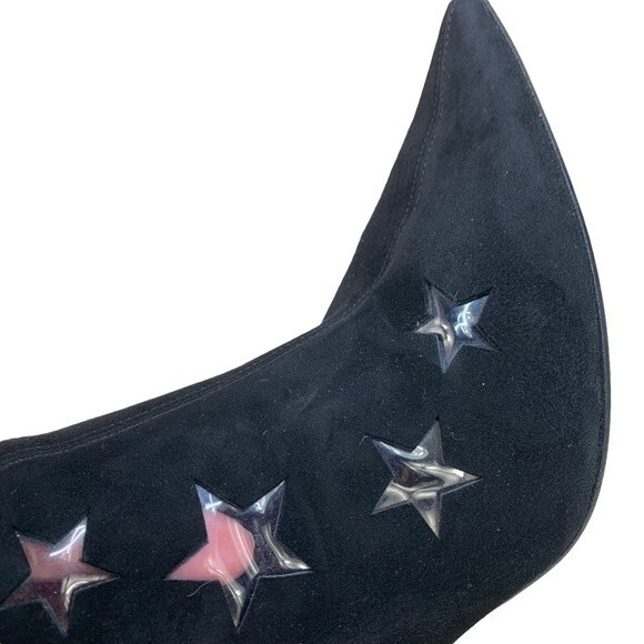 Tamara Mellon ASTRID Ankle Boots Booties LIMITED EDITION Black Suede Stars 9 - Picture 7 of 12